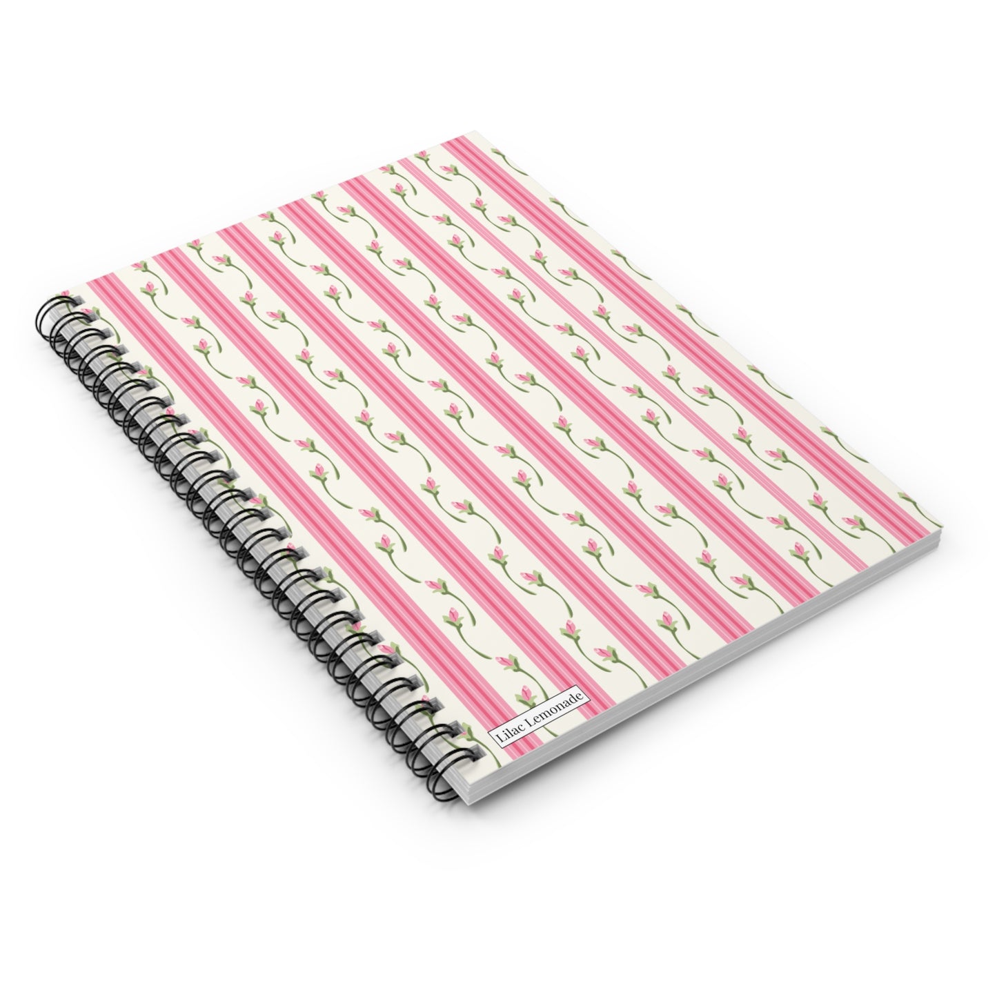 Pink Petal Pinstripe Notebook