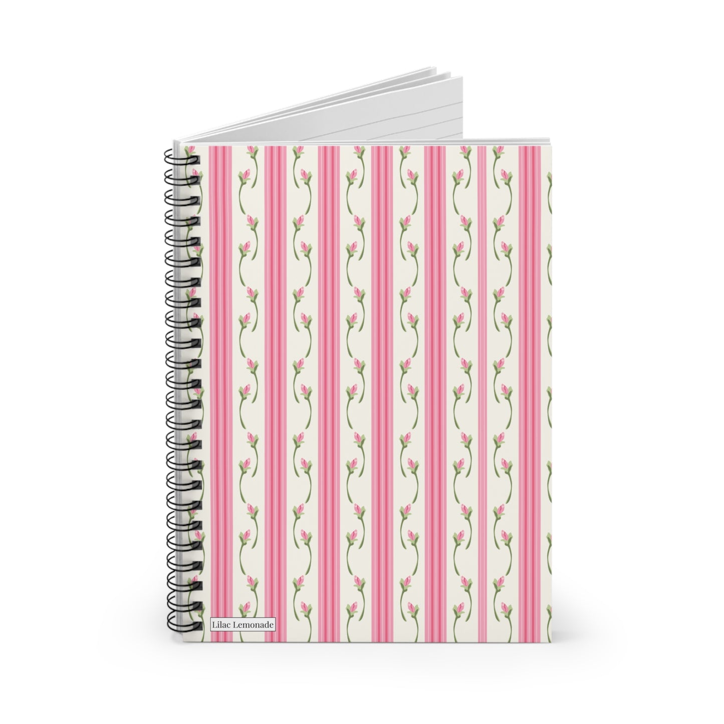 Pink Petal Pinstripe Notebook
