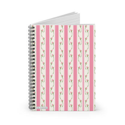 Pink Petal Pinstripe Notebook